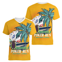 Poker Run Dominica 2026 Women V-Neck T-Shirt Nature Island Of Caribbean