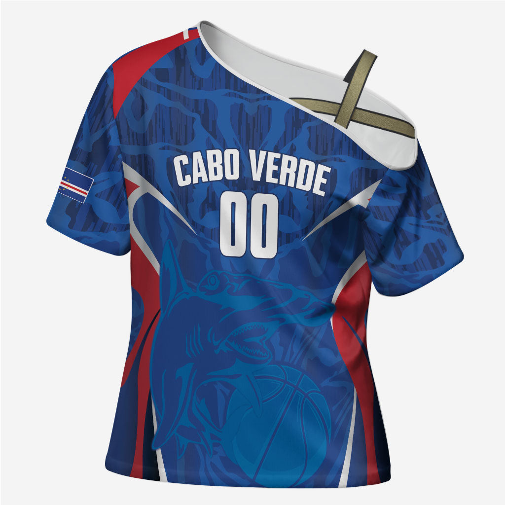 Cape Verde Basketball 2026 Custom Cross Shoulder Shirt Come On Hammer Sharks