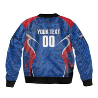Cape Verde Basketball 2026 Custom Sleeve Zip Bomber Jacket Come On Hammer Sharks