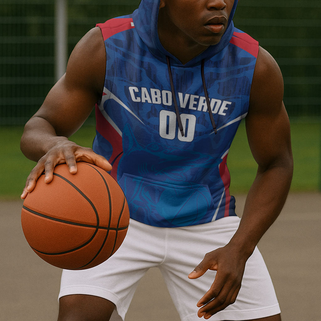 Cape Verde Basketball 2026 Custom Sleeveless Hoodie Come On Hammer Sharks
