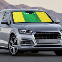 Senegal Basketball 2026 Custom Auto Sun Shade Come On Lions African Pattern