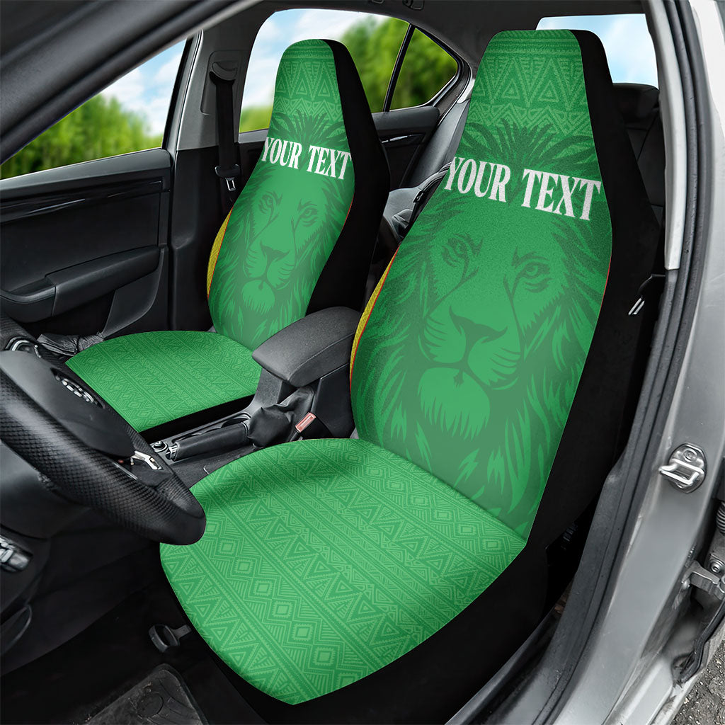 Senegal Basketball 2026 Custom Car Seat Cover Come On Lions African Pattern