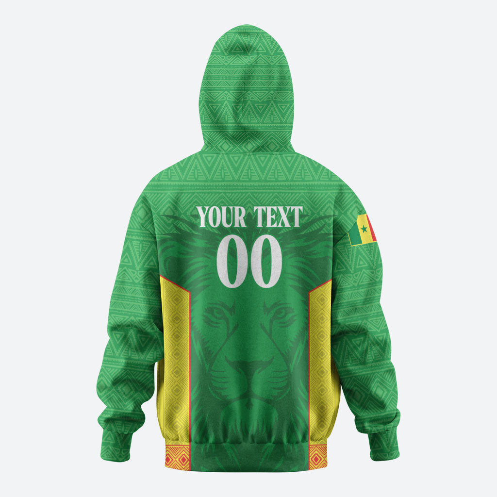 Senegal Basketball 2026 Custom Hoodie Come On Lions African Pattern