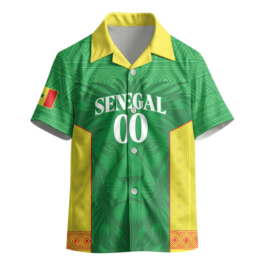Senegal Basketball 2026 Custom Kid Hawaiian Shirt Come On Lions African Pattern