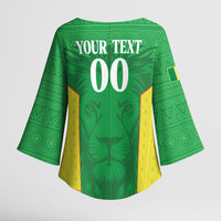 Senegal Basketball 2026 Custom Kimono Sleeve Blouse Come On Lions African Pattern