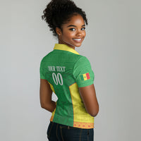 Senegal Basketball 2026 Custom Women Polo Shirt Come On Lions African Pattern