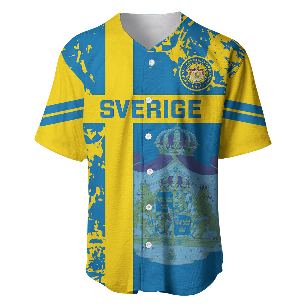 Custom Sweden Football Baseball Jersey Come On Sverige 2023 World Cup - Wonder Print Shop