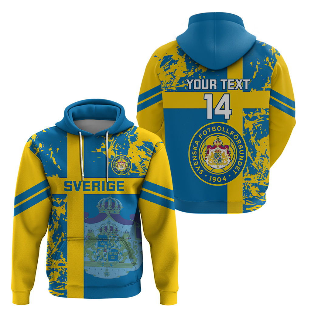 Custom Sweden Football Hoodie Come On Sverige 2023 World Cup - Wonder Print Shop
