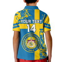 Custom Sweden Football Kid Polo Shirt Come On Sverige 2023 World Cup - Wonder Print Shop