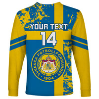 Custom Sweden Football Long Sleeve Shirt Come On Sverige 2023 World Cup - Wonder Print Shop