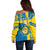 Custom Sweden Football Off Shoulder Sweater Come On Sverige 2023 World Cup - Wonder Print Shop