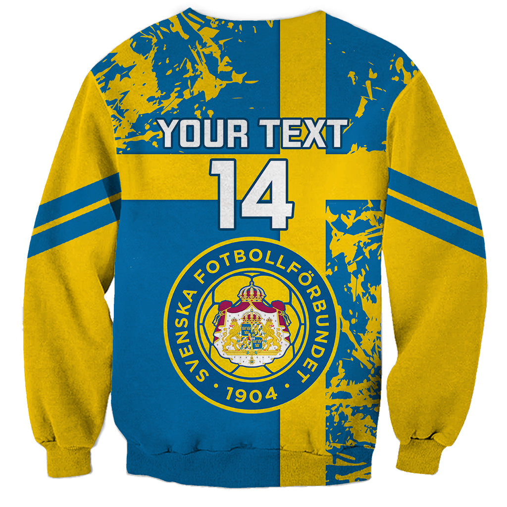 Custom Sweden Football Sweatshirt Come On Sverige 2023 World Cup - Wonder Print Shop