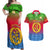 Eritrea Revolution Day Couples Matching Off Shoulder Maxi Dress and Hawaiian Shirt Eritrean Kente Pattern Gradient Style - Wonder Print Shop
