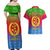 Eritrea Revolution Day Couples Matching Off Shoulder Maxi Dress and Hawaiian Shirt Eritrean Kente Pattern Gradient Style - Wonder Print Shop