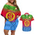 Eritrea Revolution Day Couples Matching Off Shoulder Short Dress and Hawaiian Shirt Eritrean Kente Pattern Gradient Style - Wonder Print Shop