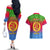 Eritrea Revolution Day Couples Matching Off The Shoulder Long Sleeve Dress and Hawaiian Shirt Eritrean Kente Pattern Gradient Style - Wonder Print Shop