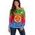 Eritrea Revolution Day Off Shoulder Sweater Eritrean Kente Pattern Gradient Style - Wonder Print Shop