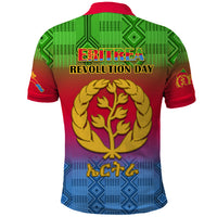 Eritrea Revolution Day Polo Shirt Eritrean Kente Pattern Gradient Style - Wonder Print Shop
