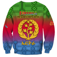 Eritrea Revolution Day Sweatshirt Eritrean Kente Pattern Gradient Style - Wonder Print Shop