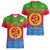 Eritrea Revolution Day Women V Neck T Shirt Eritrean Kente Pattern Gradient Style - Wonder Print Shop