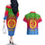 Personalised Eritrea Revolution Day Couples Matching Off The Shoulder Long Sleeve Dress and Hawaiian Shirt Eritrean Kente Pattern Gradient Style - Wonder Print Shop