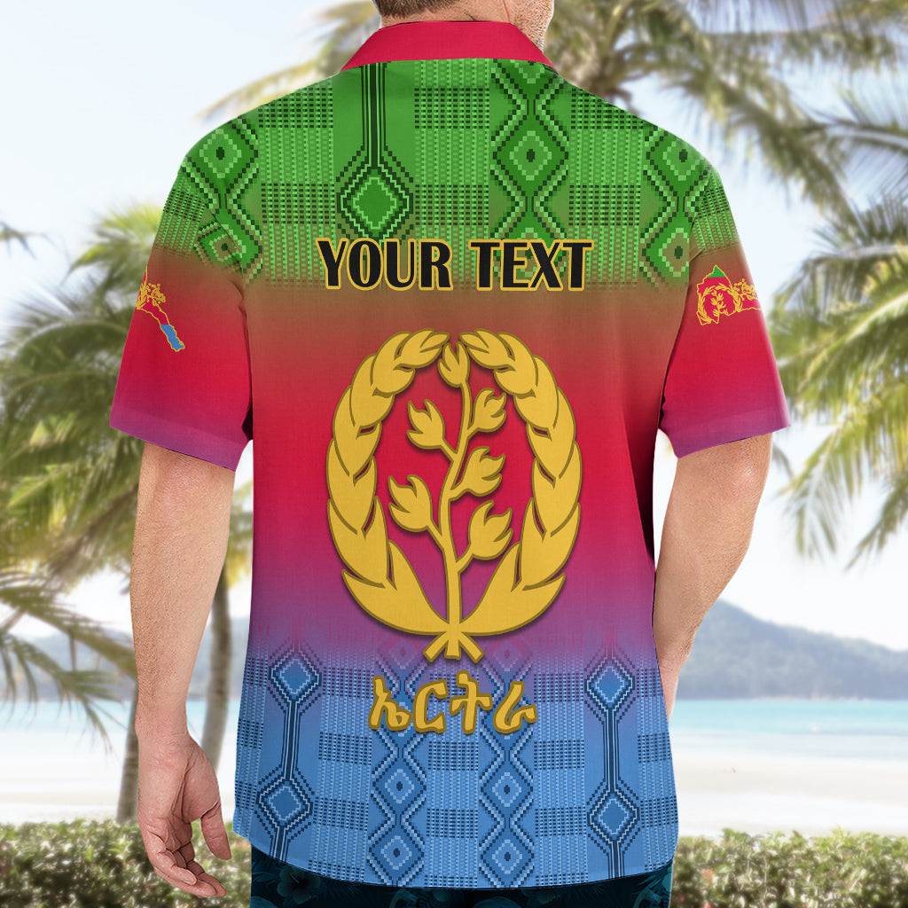 Personalised Eritrea Revolution Day Hawaiian Shirt Eritrean Kente Pattern Gradient Style - Wonder Print Shop
