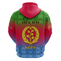 Personalised Eritrea Revolution Day Hoodie Eritrean Kente Pattern Gradient Style - Wonder Print Shop