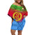 Personalised Eritrea Revolution Day Off Shoulder Short Dress Eritrean Kente Pattern Gradient Style - Wonder Print Shop