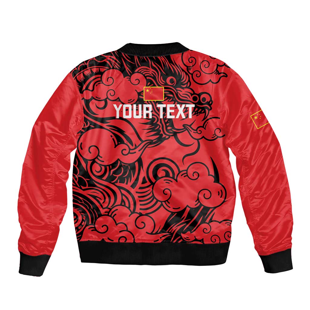 Personalised China Badminton Bomber Jacket 2024 Chinese Dragon Version - Wonder Print Shop