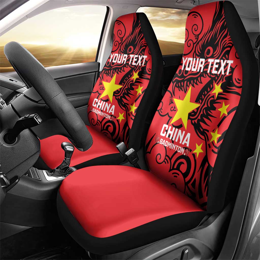 Personalised China Badminton Car Seat Cover 2024 Chinese Dragon Version - Wonder Print Shop