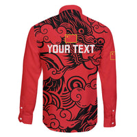 Personalised China Badminton Family Matching Off The Shoulder Long Sleeve Dress and Hawaiian Shirt 2024 Chinese Dragon Version - Wonder Print Shop
