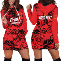 Personalised China Badminton Hoodie Dress 2024 Chinese Dragon Version - Wonder Print Shop