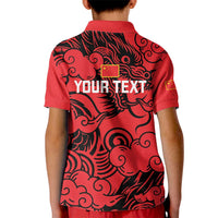 Personalised China Badminton Kid Polo Shirt 2024 Chinese Dragon Version - Wonder Print Shop