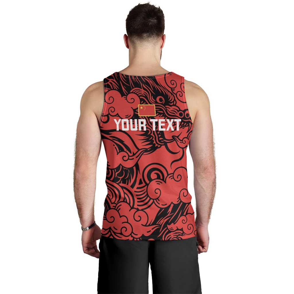Personalised China Badminton Men Tank Top 2024 Chinese Dragon Version - Wonder Print Shop