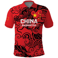 Personalised China Badminton Polo Shirt 2024 Chinese Dragon Version - Wonder Print Shop