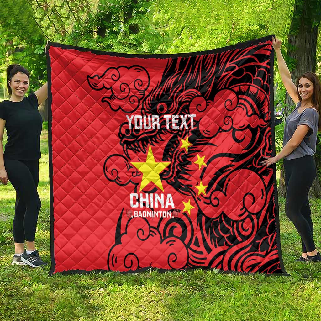 Personalised China Badminton Quilt 2024 Chinese Dragon Version - Wonder Print Shop