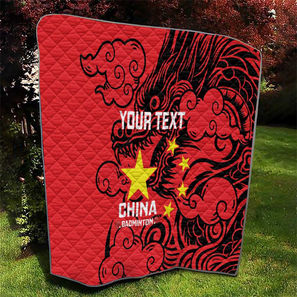 Personalised China Badminton Quilt 2024 Chinese Dragon Version - Wonder Print Shop