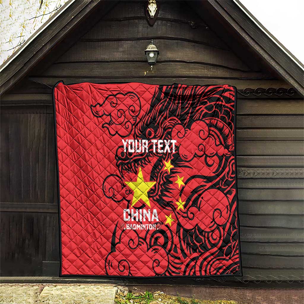 Personalised China Badminton Quilt 2024 Chinese Dragon Version - Wonder Print Shop
