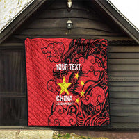 Personalised China Badminton Quilt 2024 Chinese Dragon Version - Wonder Print Shop