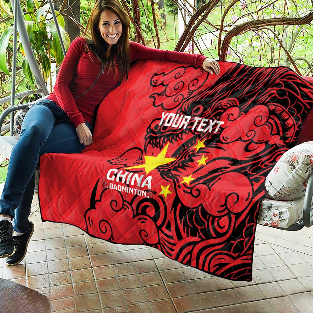 Personalised China Badminton Quilt 2024 Chinese Dragon Version - Wonder Print Shop