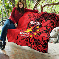 Personalised China Badminton Quilt 2024 Chinese Dragon Version - Wonder Print Shop