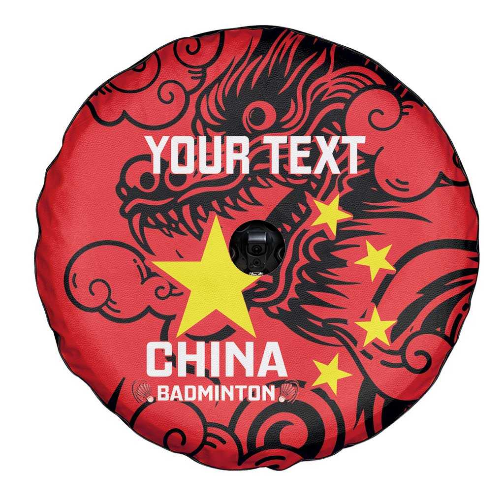 Personalised China Badminton Spare Tire Cover 2024 Chinese Dragon Version - Wonder Print Shop