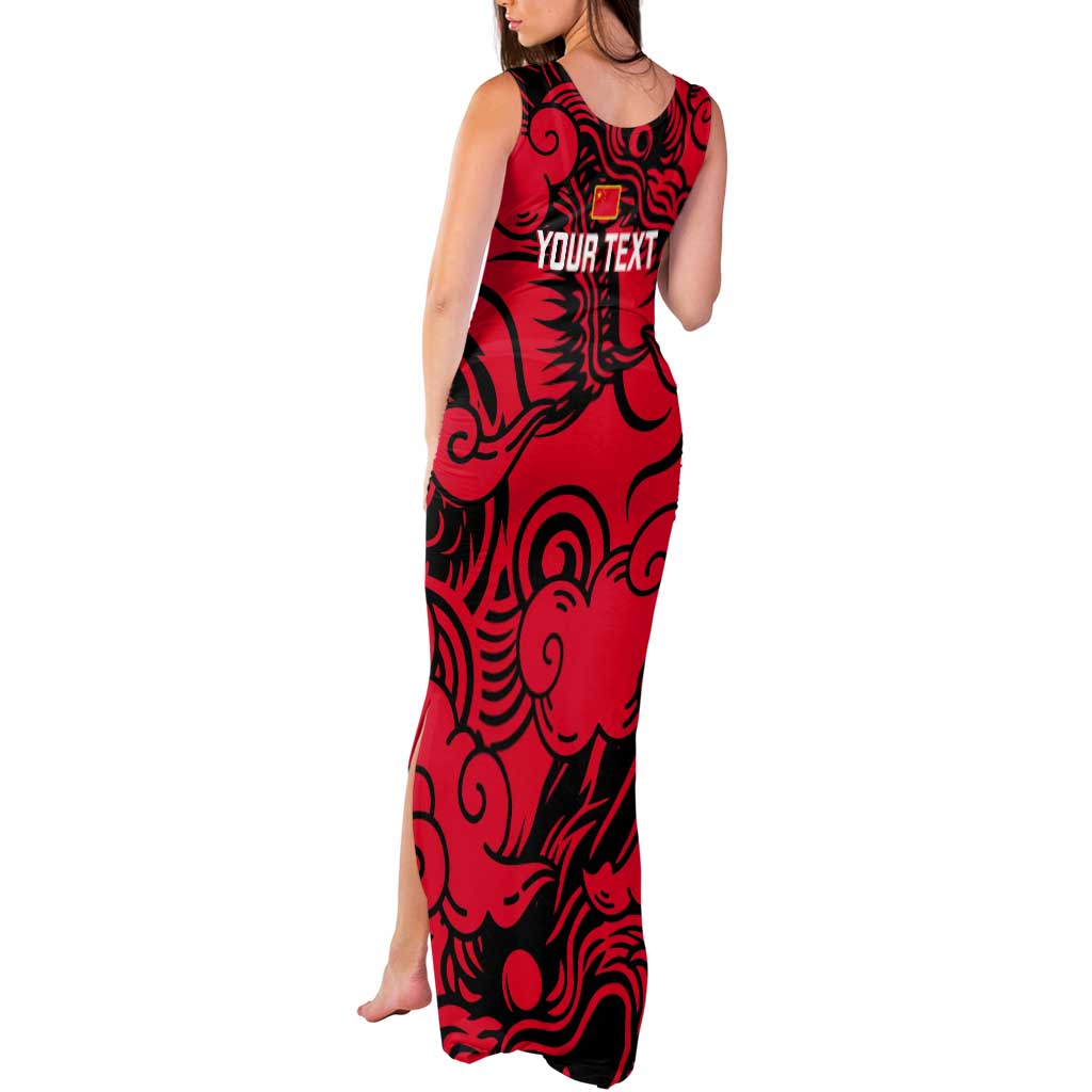 Personalised China Badminton Tank Maxi Dress 2024 Chinese Dragon Version - Wonder Print Shop