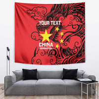 Personalised China Badminton Tapestry 2024 Chinese Dragon Version - Wonder Print Shop