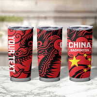 Personalised China Badminton Tumbler Cup 2024 Chinese Dragon Version - Wonder Print Shop