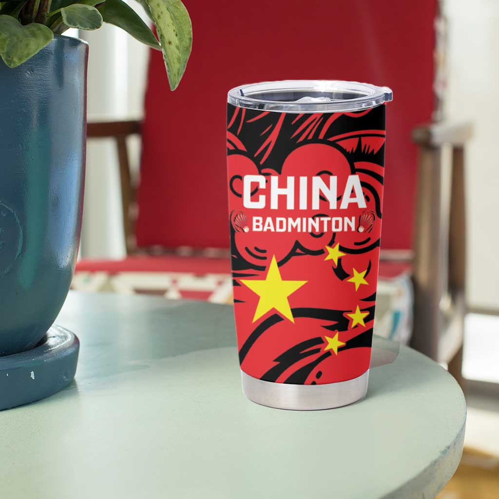 Personalised China Badminton Tumbler Cup 2024 Chinese Dragon Version - Wonder Print Shop