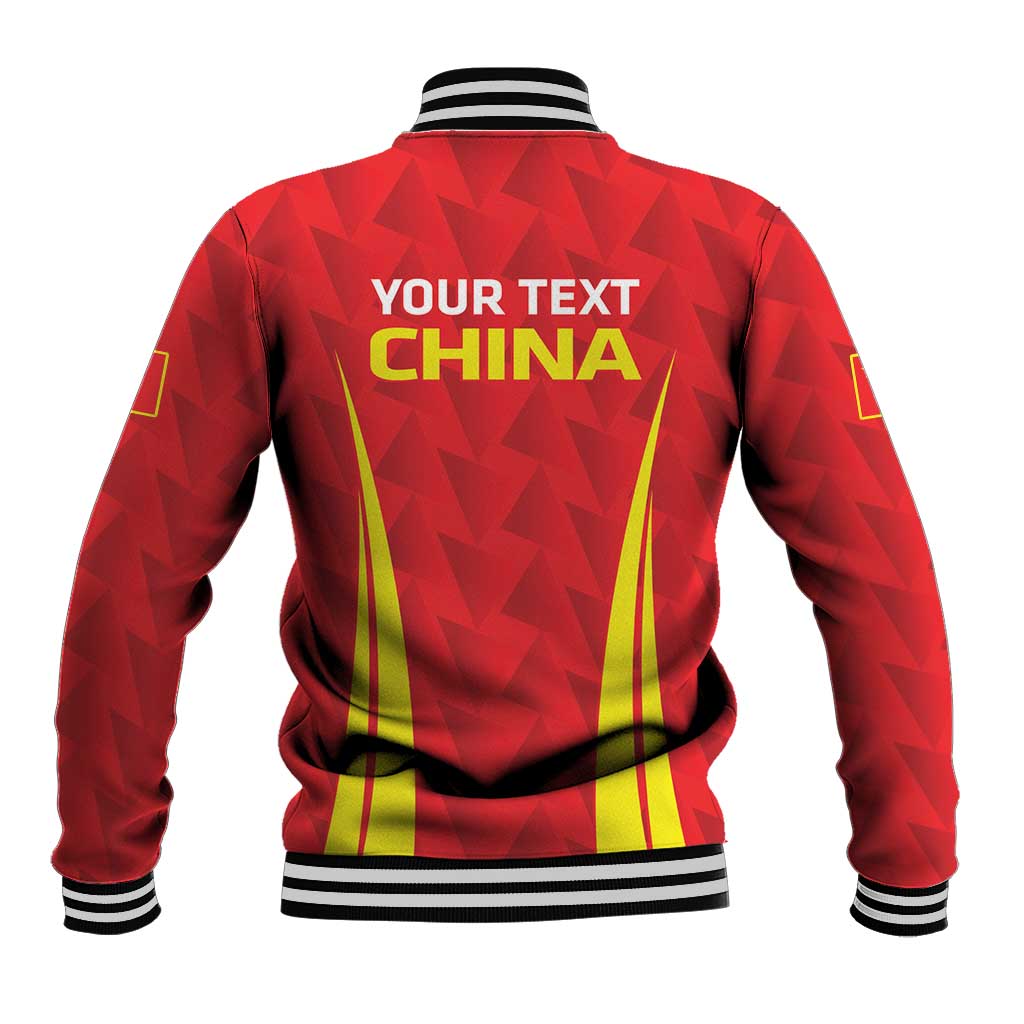 Personalised China Badminton Baseball Jacket 2024 Sporty Red Version - Wonder Print Shop