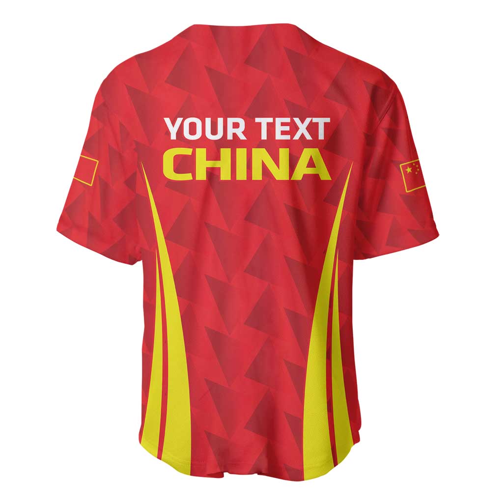 Personalised China Badminton Baseball Jersey 2024 Sporty Red Version - Wonder Print Shop