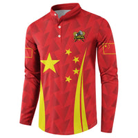 Personalised China Badminton Button Sweatshirt 2024 Sporty Red Version - Wonder Print Shop