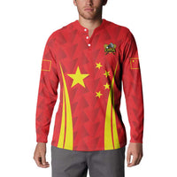 Personalised China Badminton Button Sweatshirt 2024 Sporty Red Version - Wonder Print Shop